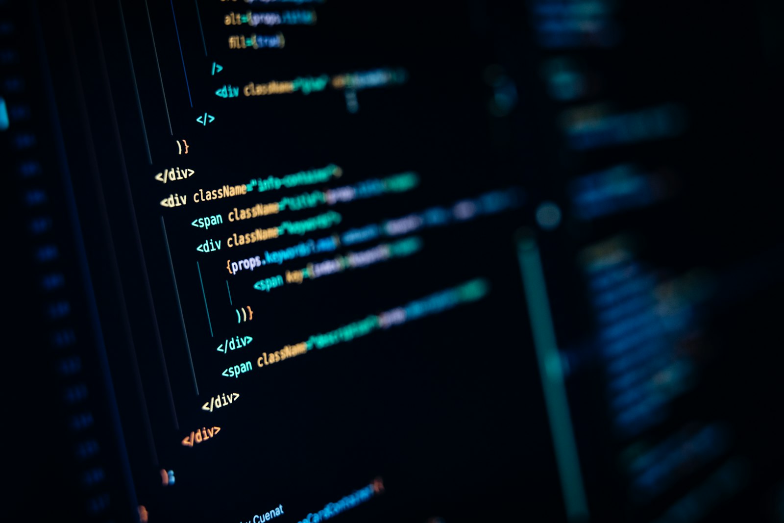 Close-up of code on a computer screen