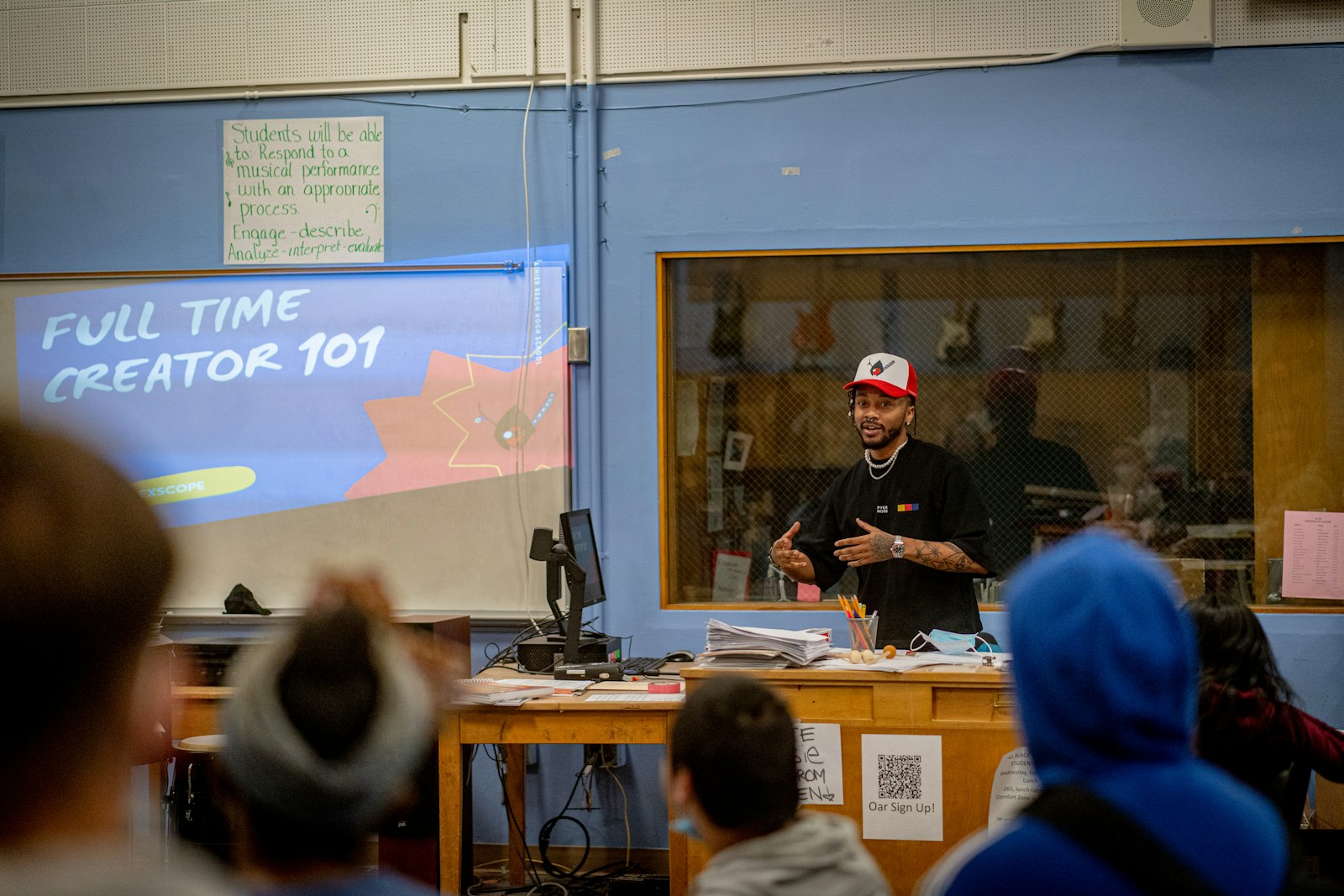 Facilitator leading a corporate training workshop presentation